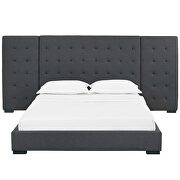 Gray finish upholstered fabric platform bed by Modway additional picture 2