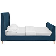Azure finish upholstered fabric sleigh platform bed by Modway additional picture 4