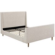 Beige finish upholstered fabric sleigh platform bed by Modway additional picture 5