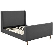 Gray finish upholstered fabric sleigh platform bed by Modway additional picture 5