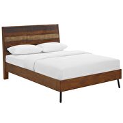 Walnut finish rustic wood organic design bed by Modway additional picture 7