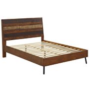 Walnut finish rustic wood organic design bed by Modway additional picture 8