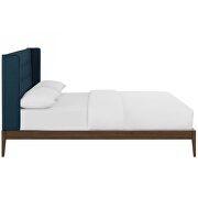 Blue finish wingback upholstered polyester fabric platform bed by Modway additional picture 2