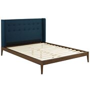 Blue finish wingback upholstered polyester fabric platform bed by Modway additional picture 4