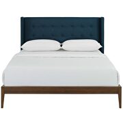 Blue finish wingback upholstered polyester fabric platform bed by Modway additional picture 5