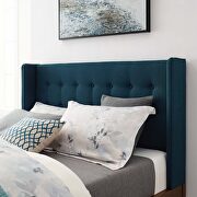 Blue finish wingback upholstered polyester fabric platform bed by Modway additional picture 8