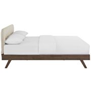 Beige finish upholstered polyester fabric platform bed by Modway additional picture 6