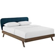Blue finish upholstered polyester fabric platform bed by Modway additional picture 4