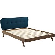 Blue finish upholstered polyester fabric platform bed by Modway additional picture 5