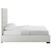 Upholstered faux leather platform bed in white by Modway additional picture 3