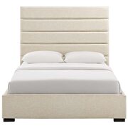 Upholstered fabric platform bed in beige by Modway additional picture 2