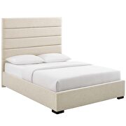 Upholstered fabric platform bed in beige by Modway additional picture 3