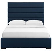 Upholstered fabric platform bed in blue by Modway additional picture 2