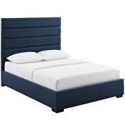 Upholstered fabric platform bed in blue by Modway additional picture 4