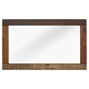 Rustic wood frame mirror in walnut additional photo 3 of 2