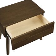 Wood nightstand in walnut by Modway additional picture 2