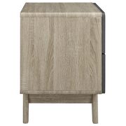 Wood nightstand or end table in natural gray by Modway additional picture 4