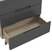 Three-drawer chest or stand in natural gray additional photo 2 of 5