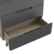 Four-drawer chest or stand in natural gray by Modway additional picture 2