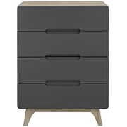 Four-drawer chest or stand in natural gray by Modway additional picture 4