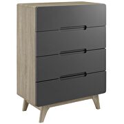 Four-drawer chest or stand in natural gray by Modway additional picture 5