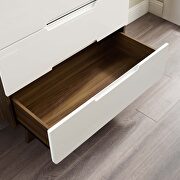 Four-drawer chest or stand in walnut white by Modway additional picture 6