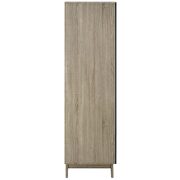 Wood wardrobe cabinet in natural gray additional photo 3 of 6