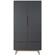 Wood wardrobe cabinet in natural gray by Modway additional picture 4