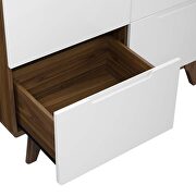 Wood wardrobe cabinet in walnut white by Modway additional picture 2