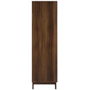 Wood wardrobe cabinet in walnut white additional photo 3 of 6
