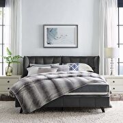 Performance velvet platform bed in gray by Modway additional picture 2