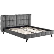 Performance velvet platform bed in gray by Modway additional picture 5