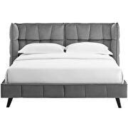 Performance velvet platform bed in gray by Modway additional picture 7