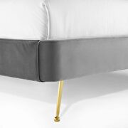 Upholstered performance velvet platform bed in gray by Modway additional picture 5