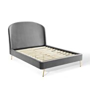 Upholstered performance velvet platform bed in gray by Modway additional picture 9