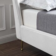Upholstered performance velvet platform bed in white by Modway additional picture 2