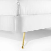 Upholstered performance velvet platform bed in white by Modway additional picture 6