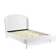 Upholstered performance velvet platform bed in white by Modway additional picture 10
