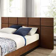 Beautifully grained brown walnut veneer platform bed by Modway additional picture 5