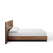 Beautifully grained brown walnut veneer platform bed by Modway additional picture 8