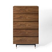Beautifully grained brown walnut veneer chest by Modway additional picture 6