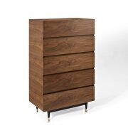Beautifully grained brown walnut veneer chest by Modway additional picture 7