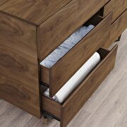 6-drawer dresser in walnut by Modway additional picture 2