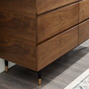 6-drawer dresser in walnut by Modway additional picture 3