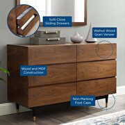 6-drawer dresser in walnut by Modway additional picture 4
