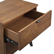 Wood nightstand in walnut by Modway additional picture 4