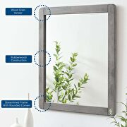 Wood mirror in gray by Modway additional picture 2