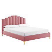 Dusty rose finish performance velvet platform bed by Modway additional picture 4