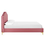 Dusty rose finish performance velvet platform bed by Modway additional picture 6