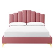 Dusty rose finish performance velvet platform bed by Modway additional picture 7